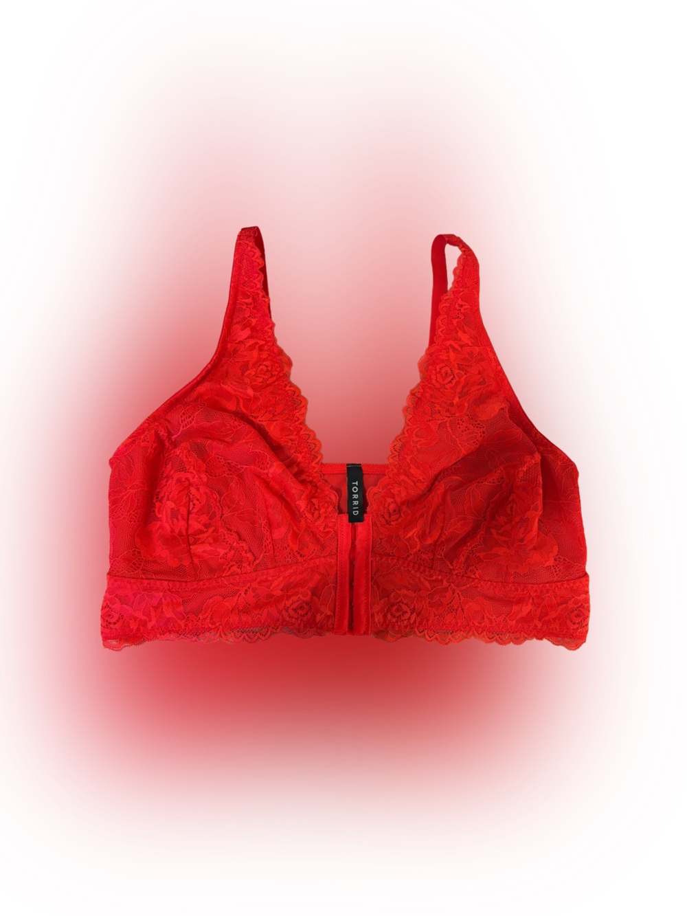 torrid Red Lace Front-Close Bralette